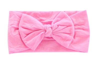 Bubblegum Pink Nylon Bow Headwrap