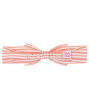 Coral Stripe Bow Headband