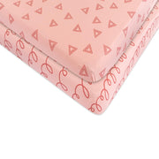 Crib Sheet Set - Pink Squiggles