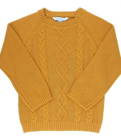 Golden Cable Knit Sweater