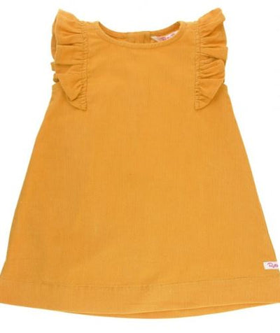 Golden Yellow Corduroy Jumper Dress