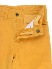 Golden Yellow Straight Corduroy Pants