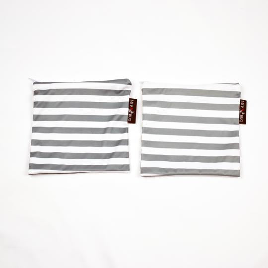 Snack Bag (2 Pack) - Gray Stripes