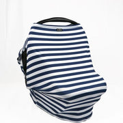 Sunscreen Car Seat Cover - Navy Stripe