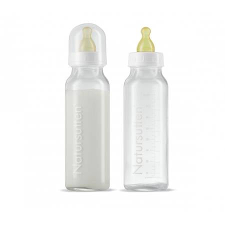 Natursutten - 8 oz Glass Baby Bottles (2 pack)